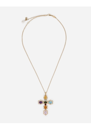 Dolce & Gabbana Rainbow Pendant 18-carat Yellow Gold And Multicolored Gems - Woman Necklaces Gold Gold Onesize