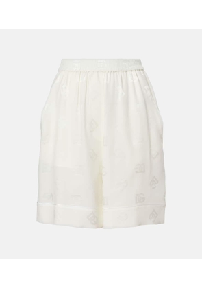 Dolce&Gabbana DG silk satin jacquard shorts