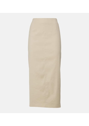 Veronica Beard Kimpton linen-blend midi skirt