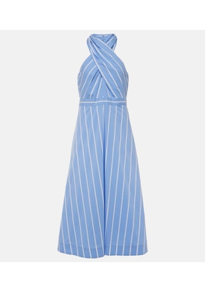 Veronica Beard Baylee striped poplin midi dress