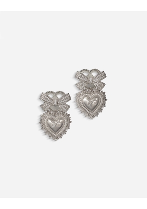 Dolce & Gabbana Devotion Earrings 18-carat White Gold And Diamonds - Woman Earrings White Onesize