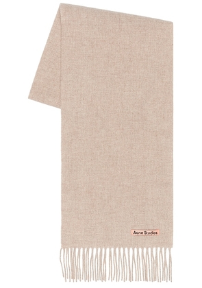 Acne Studios Solid Scarf in Oatmeal Melange - Beige. Size all.