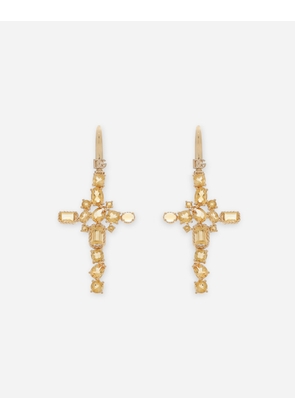 Dolce & Gabbana Rainbow Monochrome Earrings 18-carat Yellow Gold And Citrine Quartz - Woman Earrings Gold Gold Onesize