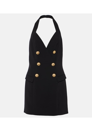 Balmain Halterneck crepe minidress