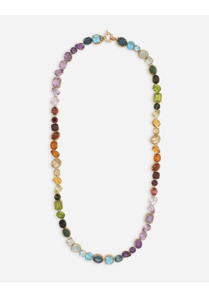 Dolce & Gabbana Rainbow Sautoir 18-carat Yellow Gold And Multicolored Gems - Woman Necklaces Gold Gold Onesize
