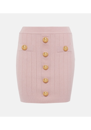Balmain High-rise knitted miniskirt