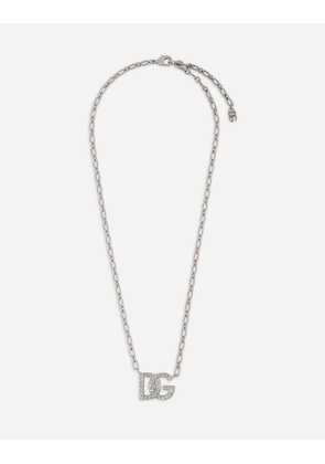 Dolce & Gabbana Chain Necklace With Dg Logo - Man Bijoux Silver Metal Onesize