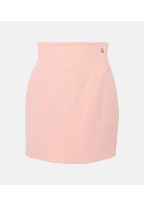 Balmain High-rise crepe miniskirt