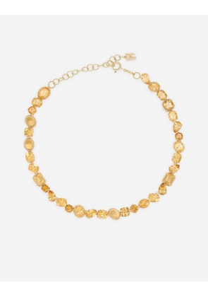 Dolce & Gabbana Rainbow Monochrome Necklace 18-carat Yellow Gold And Citrines - Woman Necklaces Gold Gold Onesize