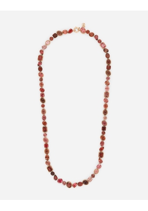 Dolce & Gabbana Rainbow Monochrome Sautoir 18 Carat Red Gold And Pink Tourmalines - Woman Necklaces Red Gold Onesize