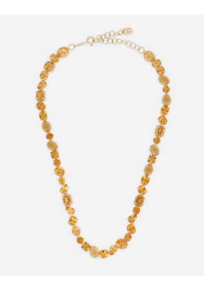 Dolce & Gabbana Rainbow Monochrome Necklace 18-carat Yellow Gold And Citrines - Woman Necklaces Gold Gold Onesize