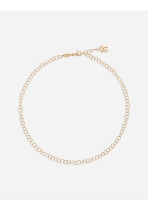 Dolce & Gabbana Lettering Chain Necklacetwisted Wire In 18-carat Yellow Gold - Woman Gold Gold Onesize