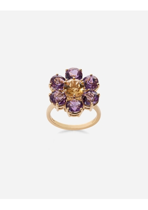 Dolce & Gabbana Spring Ring 18-carat Yellow Gold And Amethysts - Woman Rings Gold 48