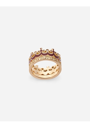 Dolce & Gabbana Royal Ring 18-carat Yellow Gold And Diamonds - Man Rings Gold 60