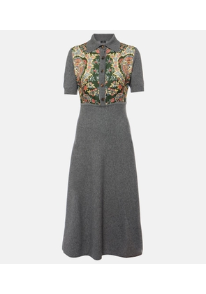 Etro Paisley silk-trimmed polo dress