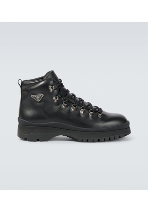 Prada Brixxen leather lace-up boots