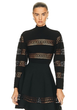 ALAÏA Vienne Sweater in Noir ALAÏA - Black. Size 42 (also in 40).