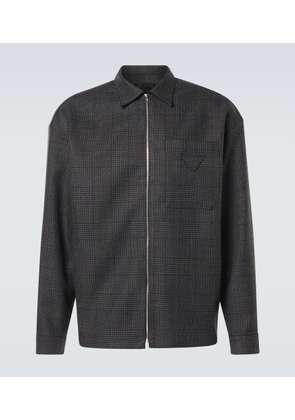 Prada Prince of Wales virgin wool blouson