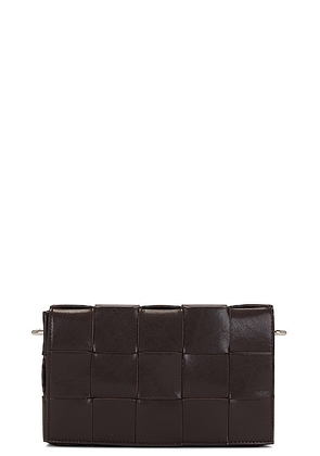 Bottega Veneta Intreccio Vogue Canvas Ribbon Borsa in Fondant & Natural Silver - Brown. Size all.