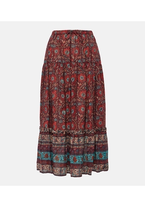 Ulla Johnson Paige printed cotton-blend midi skirt