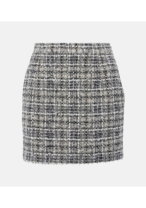 Alessandra Rich Checked lame tweed miniskirt