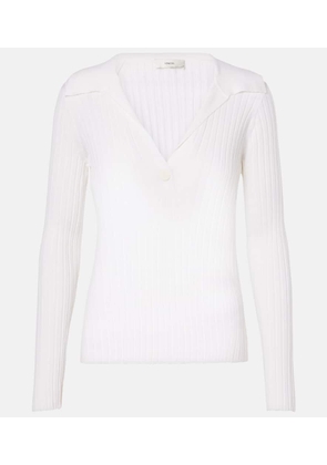 Vince Ribbed-knit wool and silk-blend top