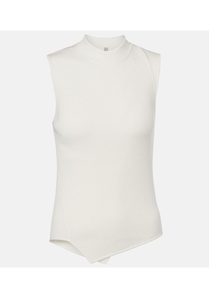 Toteme Ribbed-knit asymmetric top