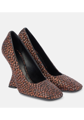 Dries Van Noten Jacquard wedge pumps