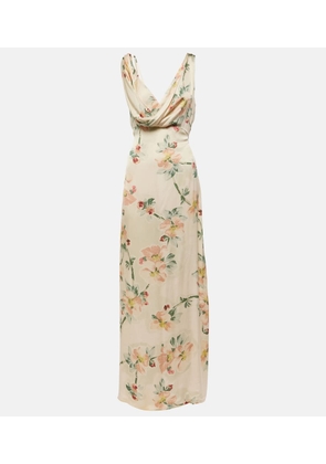 Toteme Floral draped maxi dress