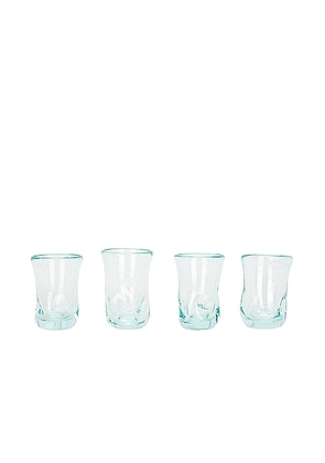 Completedworks Tiny Glasses Set Of 4 in Clear - Blue. Size all.