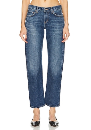 AGOLDE Amber Low Rise Straight Jeans in Milestone - Blue. Size 31 (also in 34).