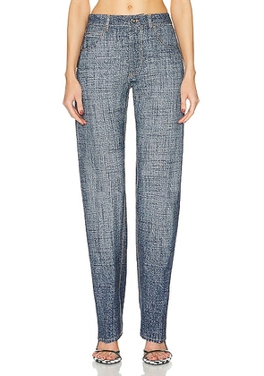 Bottega Veneta Straight Leg Jeans in Indigo & White - Blue. Size 34 (also in ).