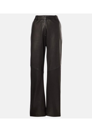 The Sei Leather straight pants