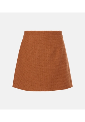 Patou Iconic wool and cotton-blend miniskirt