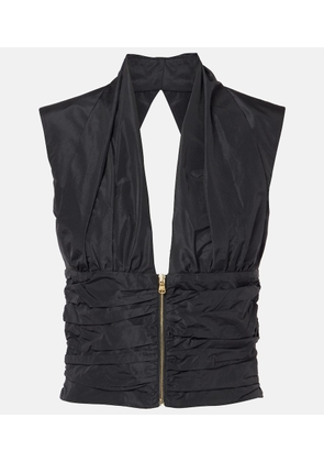Patou Ruched taffeta top