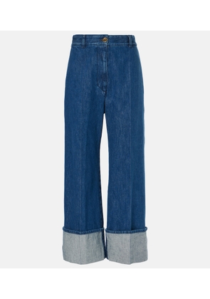 Patou Cropped wide-leg jeans