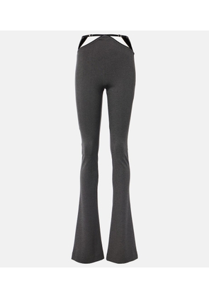 The Attico Cutout jersey flared pants