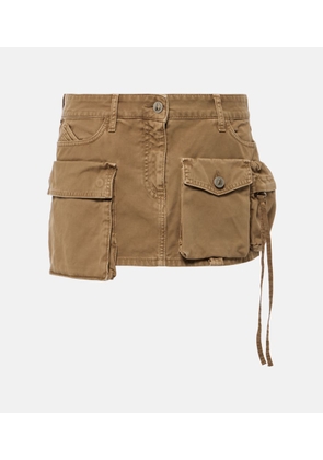 The Attico Fay denim cargo miniskirt