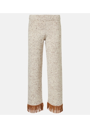 Alanui Dreamscape fringed wool-blend pants
