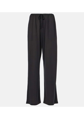 The Row Lanuit silk sweatpants