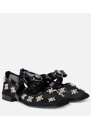 Versace Gianni Ribbon embellished ballet flats