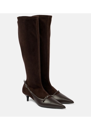 Magda Butrym Leather slingback pumps with socks