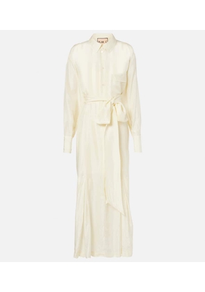 Plan C Belted silk shirtdress