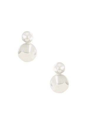 AGMES Short Stella Earrings in Sterling Silver - Metallic Silver. Size all.