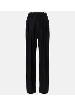 Plan C Pinstripe wool-blend wide-leg pants