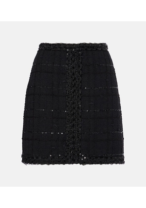 Giambattista Valli Sequined wool-blend boucle miniskirt