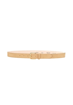 AUREUM Suede Buckle Belt in Sand & Gold - Tan. Size M/L (also in ).
