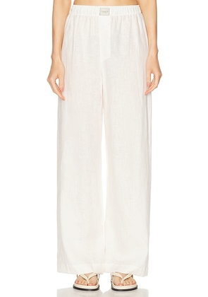 Comme Si La Boxer Alta Pant in Cream - Cream. Size L (also in XS, S, M).