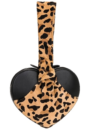 ALAÏA Le Cache Coeur Bag in Sepia & Noir - Brown. Size all.