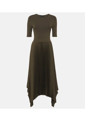 Joseph Darno asymmetric plisse midi dress